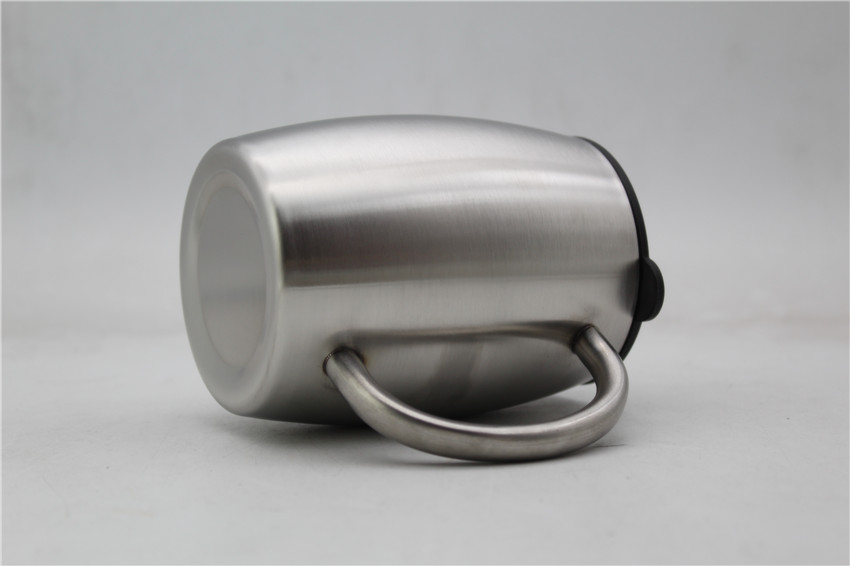 Insulated Stainless Steel Coffee Mug with Lid and Handle 14 oz.- BPA-Free Spillproof Lid