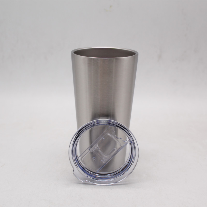 16oz double wall stainless steel Vacuum tumbler insulated bottle with straw lid