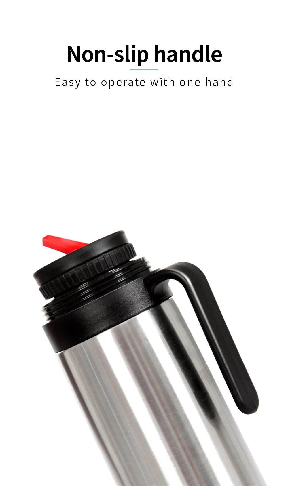 1000ml yerba Companion Cup thermos flask Stainless steel vacuum insulated thermos flask with folding suction nozzle