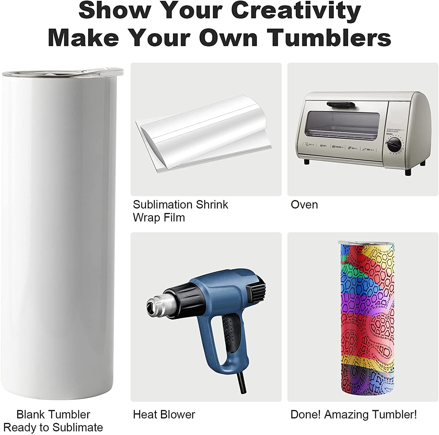 4 Pack Sublimation Tumblers 20 Oz Skinny for Cricut Mug Press, iSTOYO Blank Straight Skinny Sublimation Tumbler with Leak-Proof Lids Double-Walled Stainless Steel Insulated