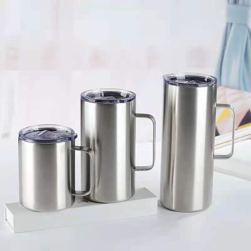 14oz 24oz sublimation insulated coffee mug camping mug,stainless steel custom coffee travel mug with logo