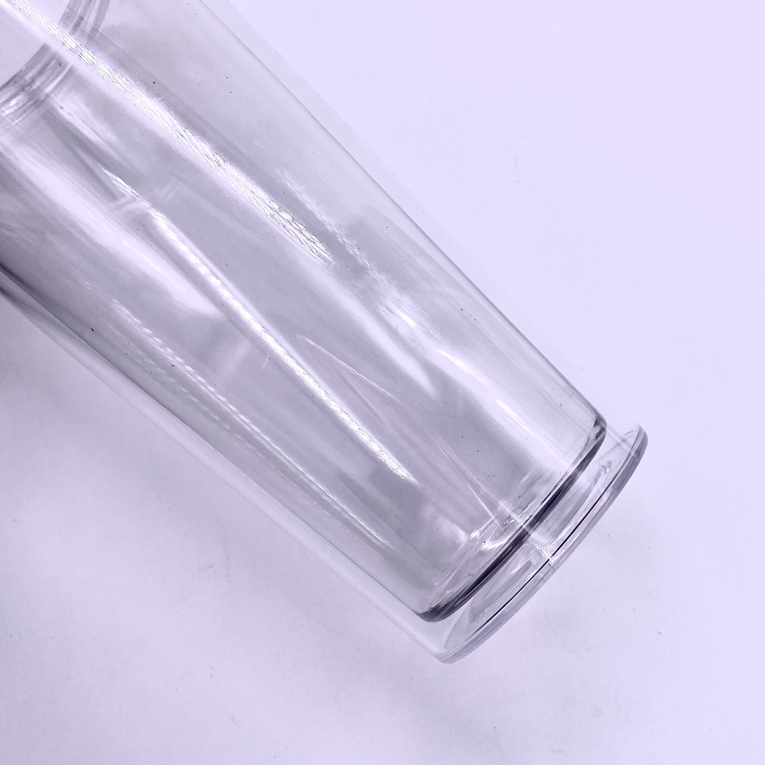 New Design 16oz Clear Acrylic Double Wall BPA Free Skinny Tumbler with Silicone Plug Plastic Tumbler with Straw and Lid