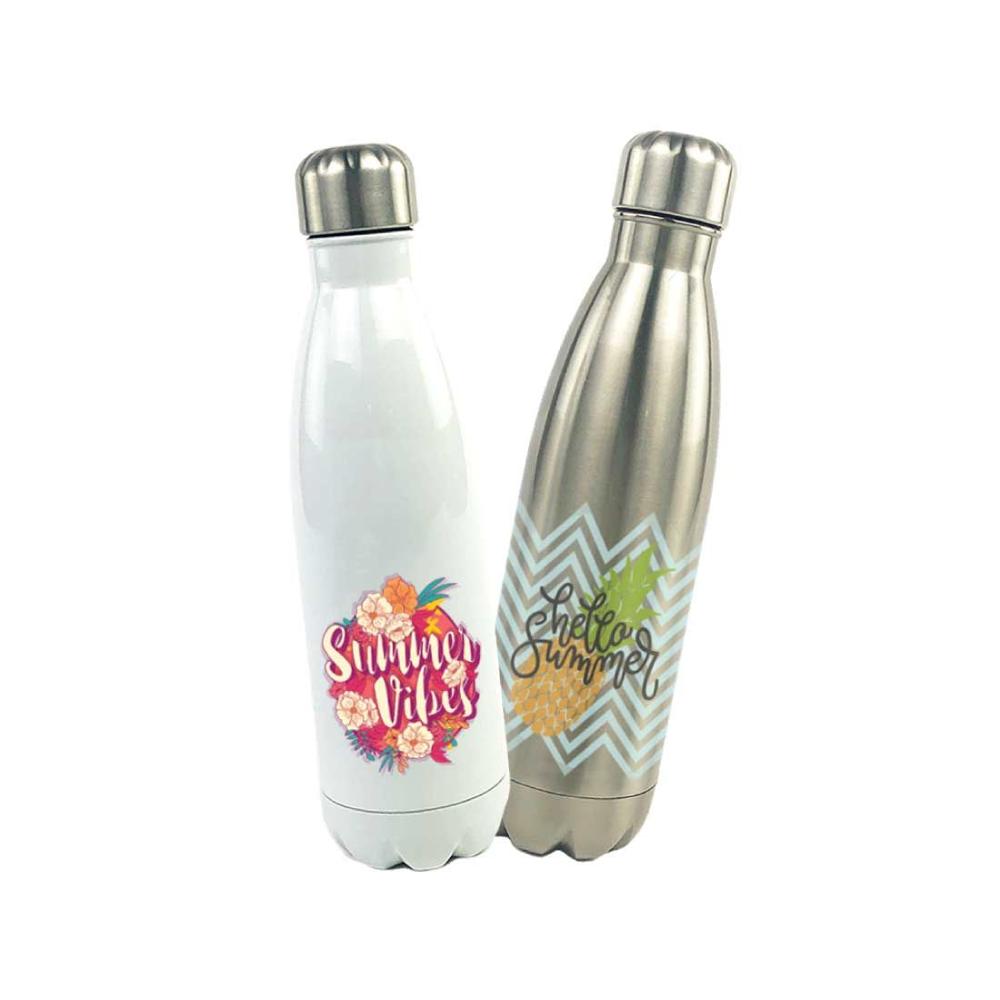 Sublimation 17oz Stainless Steel Cola Shaped Bottle sublimation Stainless Steel cola Bottles blank