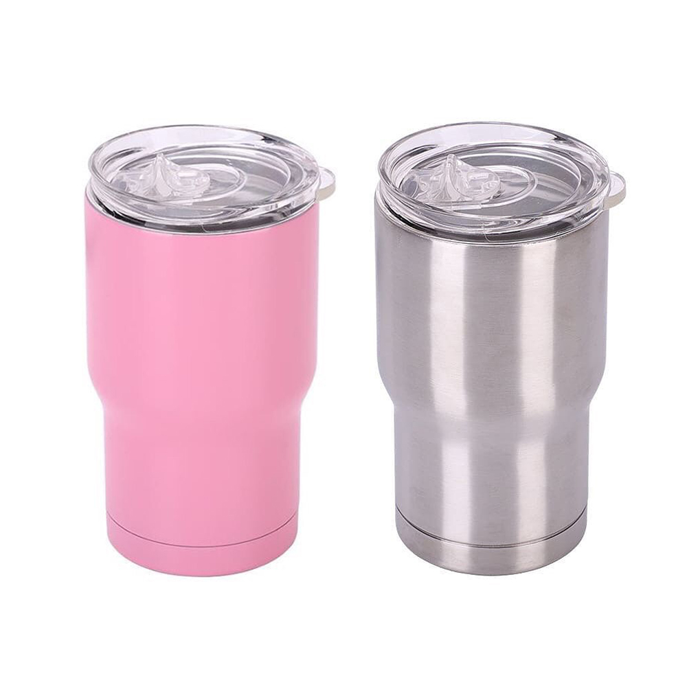 14oz Coldee Stainless Steel Tumbler, Marine with Easy Grip Finish – Small Insulated Cup With Straw