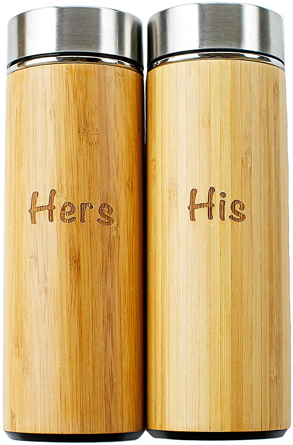 Bamboo Coffee Mug Tea Tumbler with Tea Infuser & Mesh Filter– Stainless Steel Bamboo Coffee Tea Cup Mug: – Keeps Drinks Hot or Cold