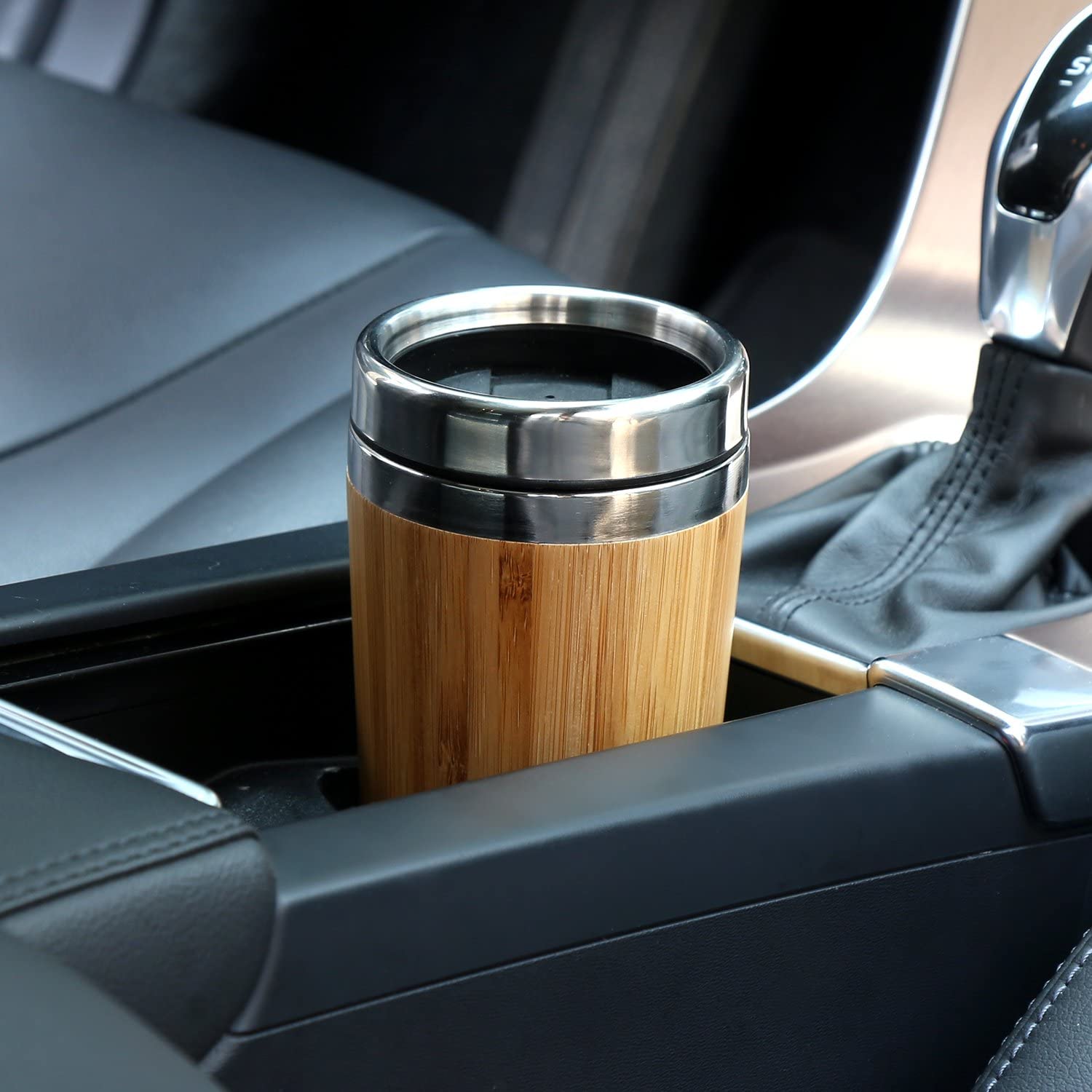 Original Bamboo Stainless Steel Bottle Coffee Mug Insulated Bamboo Travel Tumbler Eco-friendly Tea Cup flask 16oz