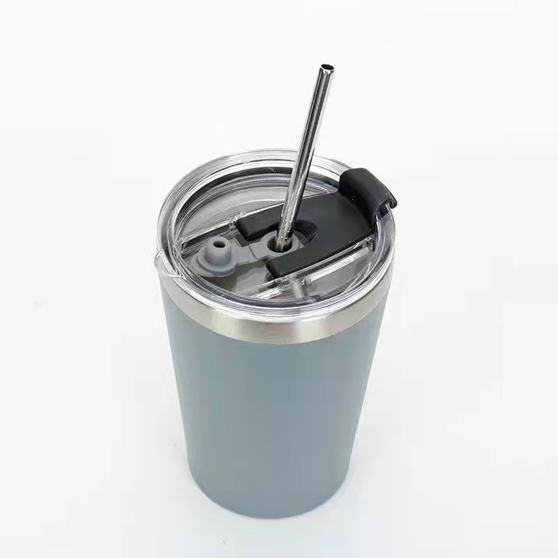 12oz Beer mug Stainless Steel Double wall Insulated tumbler with Lid Custom color cone shape Vacuum mug