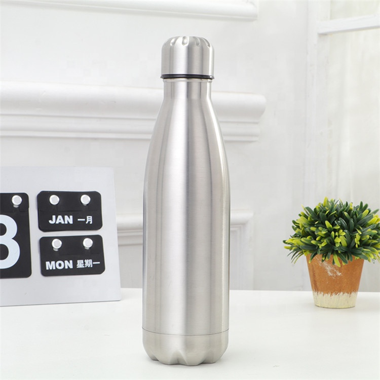 stainless steel single wall cola shape flask water bottle 350ml 500ml 600ml 750 ml and 1000ml