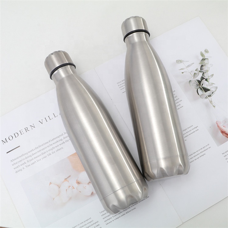 stainless steel single wall cola shape flask water bottle 350ml 500ml 600ml 750 ml and 1000ml