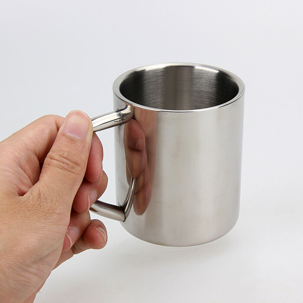 300ml stainless steel Camp Cup Stainless Steel Coffee Mug with handle Double Wall Vacuum Insulated beer cup