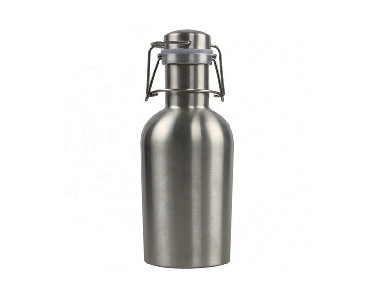 32 Oz Double Wall Beer Growler With Secure Swing Lid