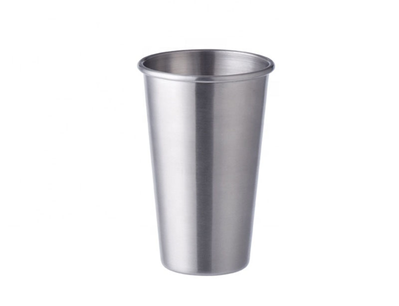 16 oz Metal Pint Cup Tumbler Collapsible Single Wall Beer Drinking Cups