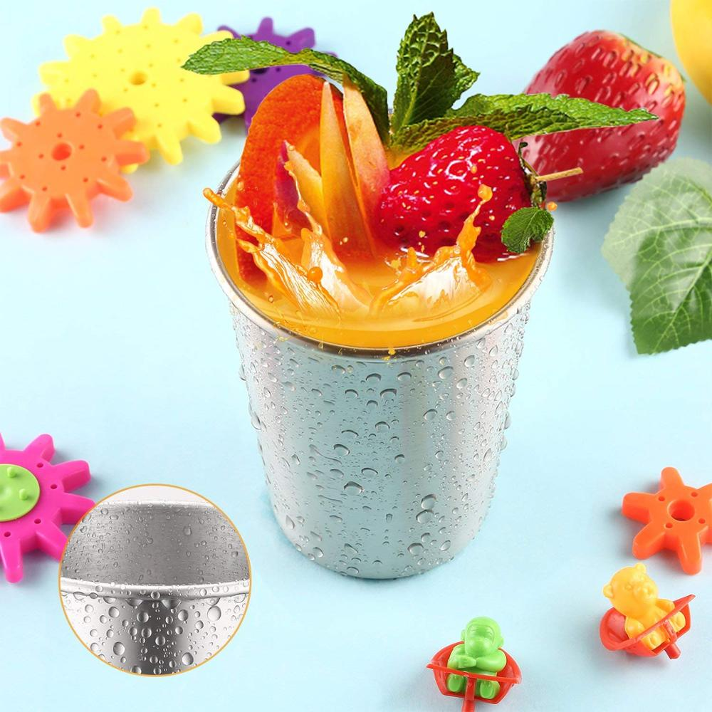Stainless Steel Cups 16 oz 18/8 Stackable Durable Pint Cup Tumbler for Kids