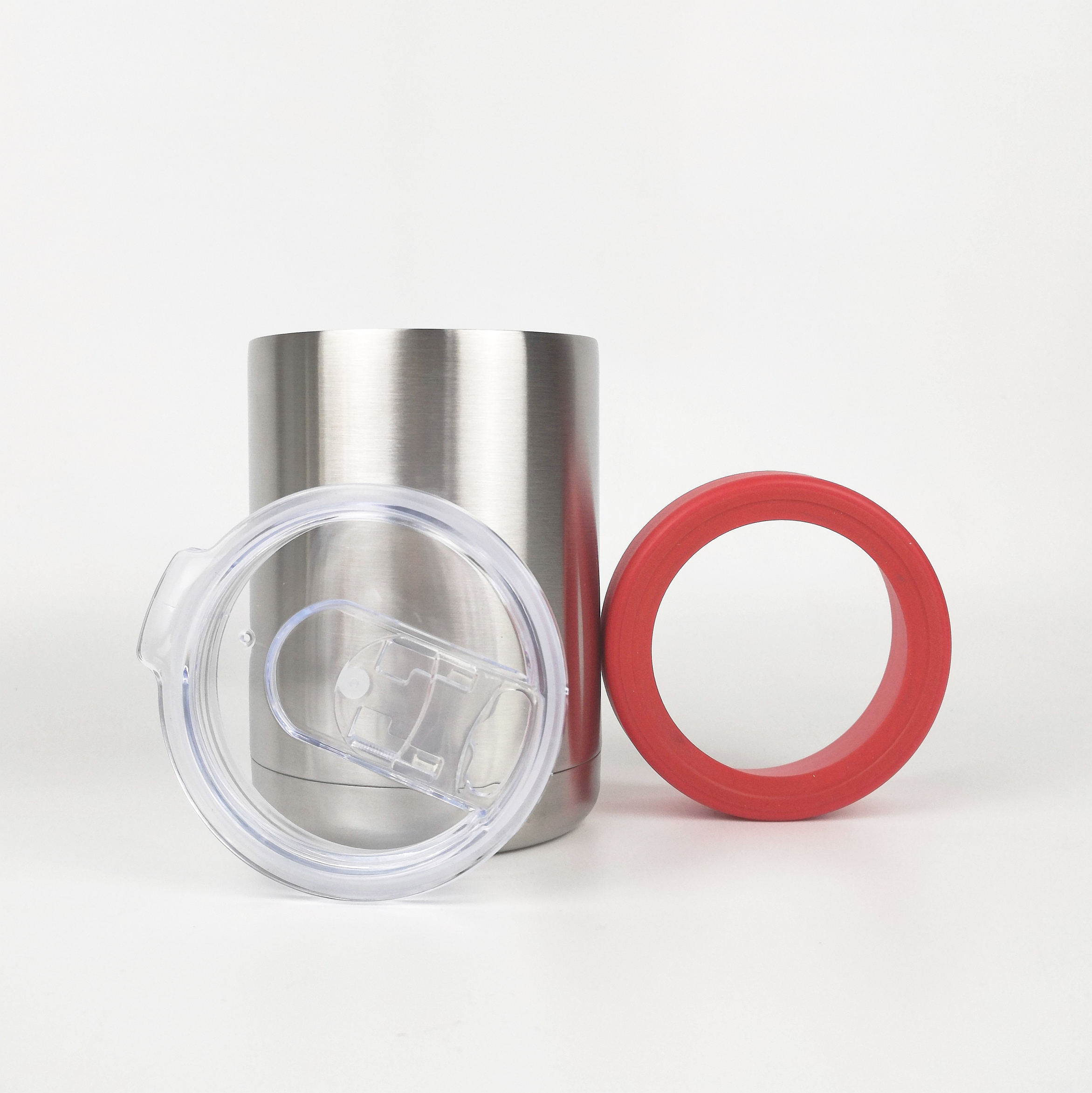 Multifunct Can Cooler with 2 lids for Beer Hard Seltzer Stainless Steel 12oz Sleeve Double Wall Vacuum Insulated Drink Holder