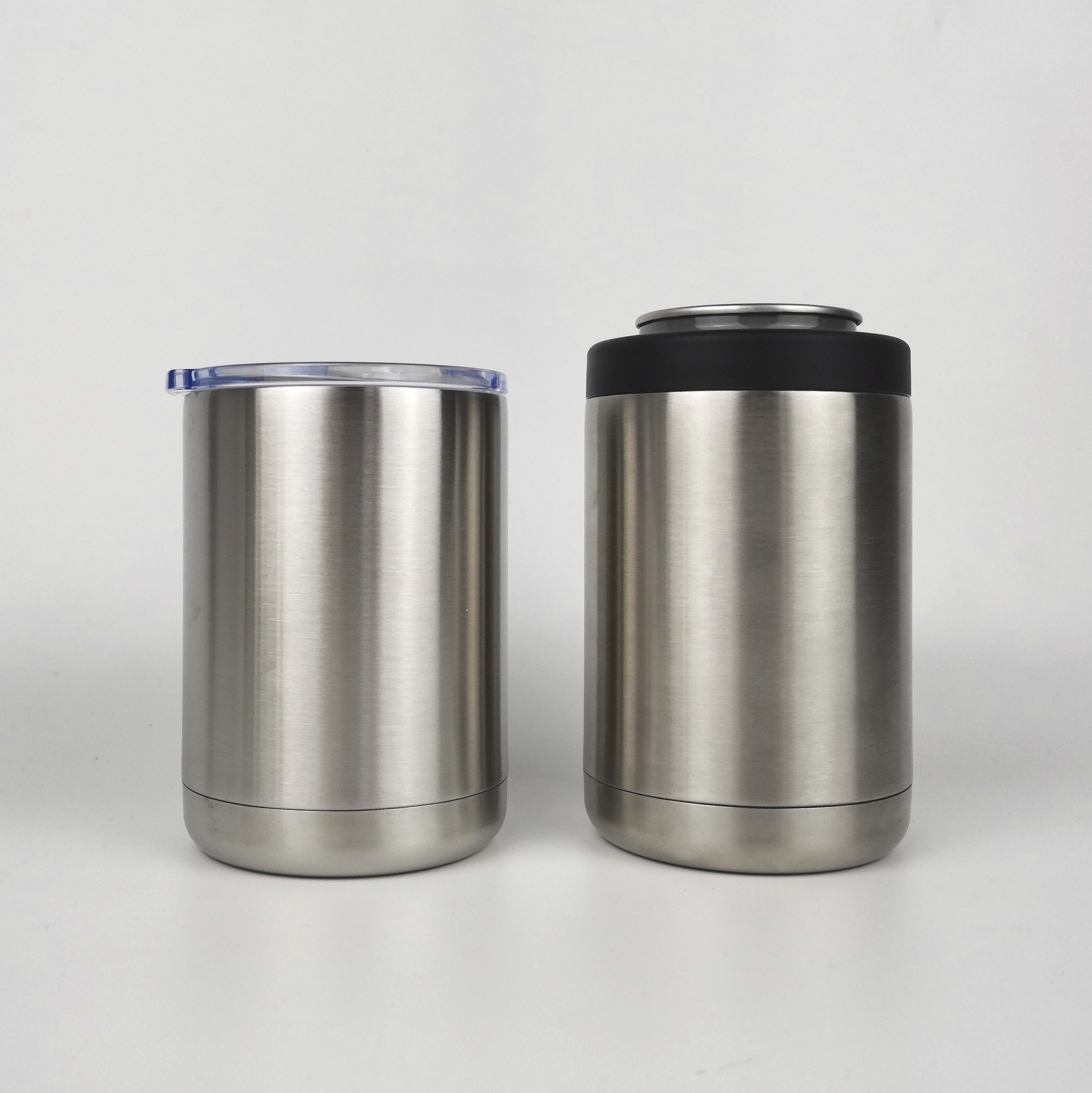 Multifunct Can Cooler with 2 lids for Beer Hard Seltzer Stainless Steel 12oz Sleeve Double Wall Vacuum Insulated Drink Holder