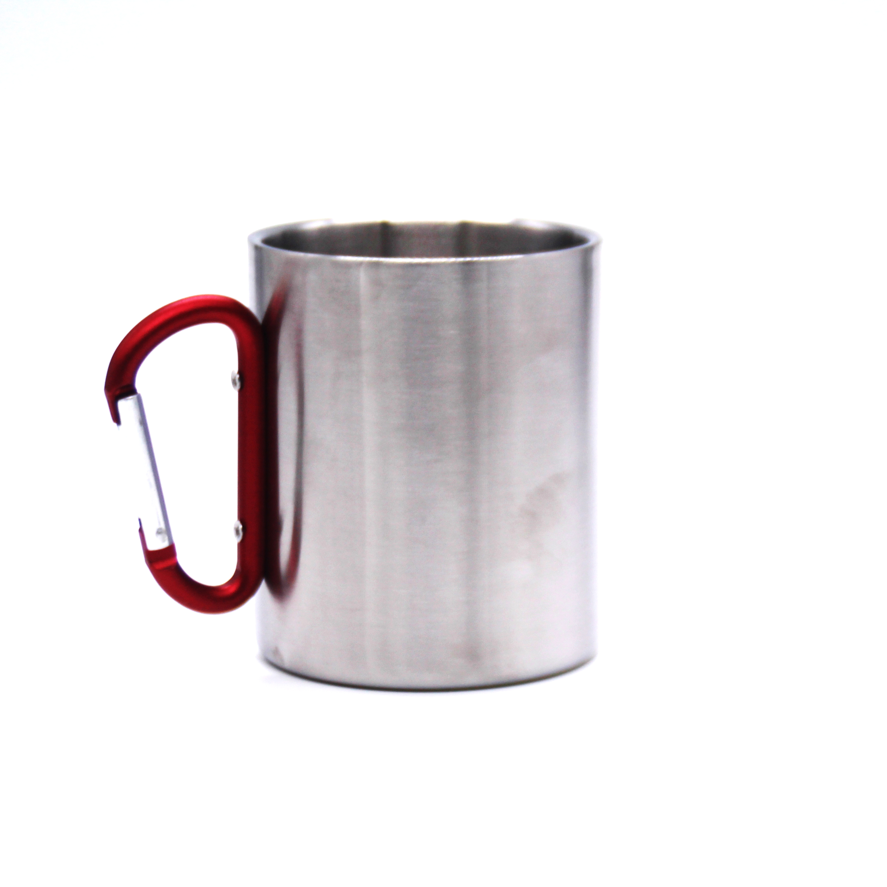 10oz Stainless steel travel mug tumbler cup with handle ,Double wall insulated coffee travel tumbler cup with carabiner