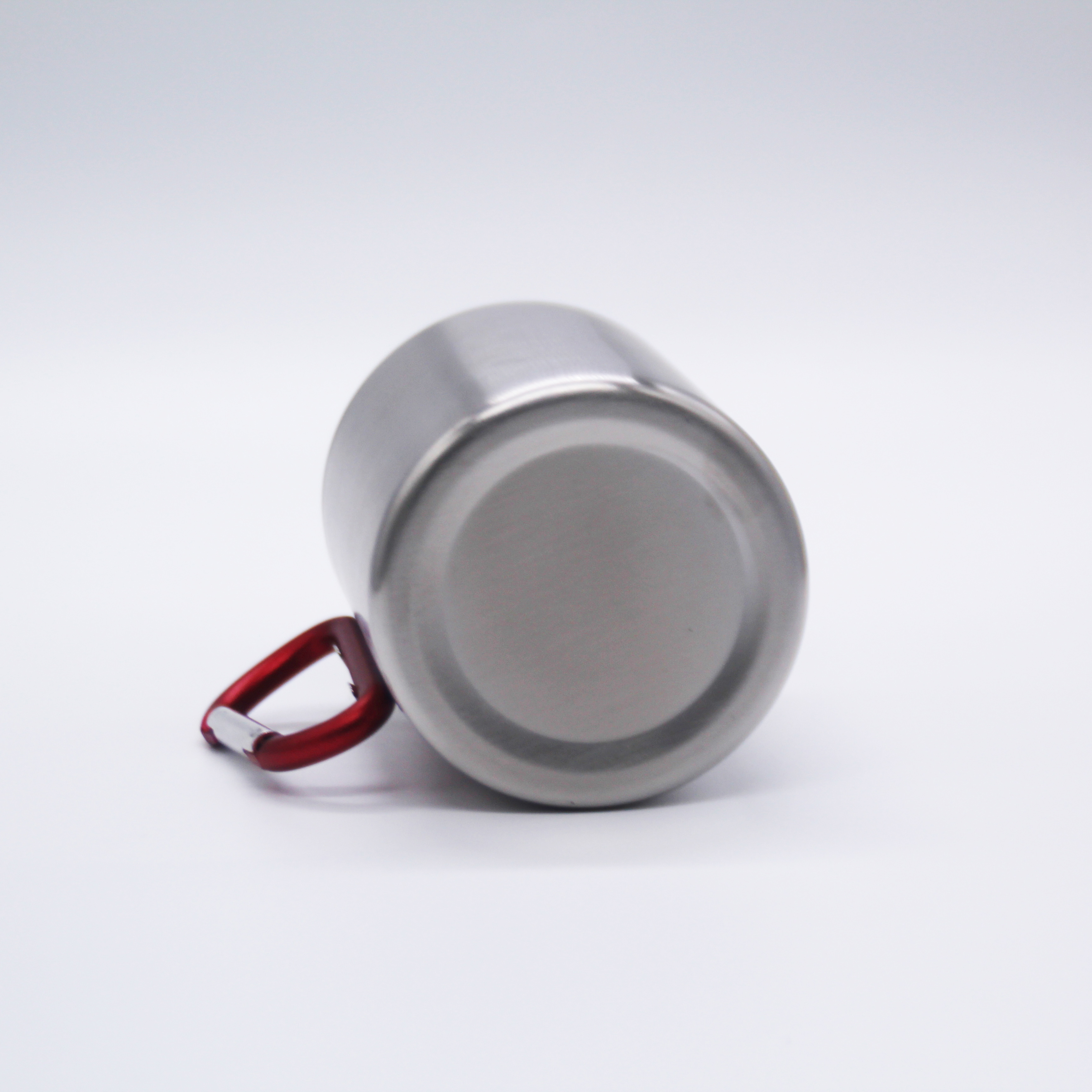10oz Stainless steel travel mug tumbler cup with handle ,Double wall insulated coffee travel tumbler cup with carabiner