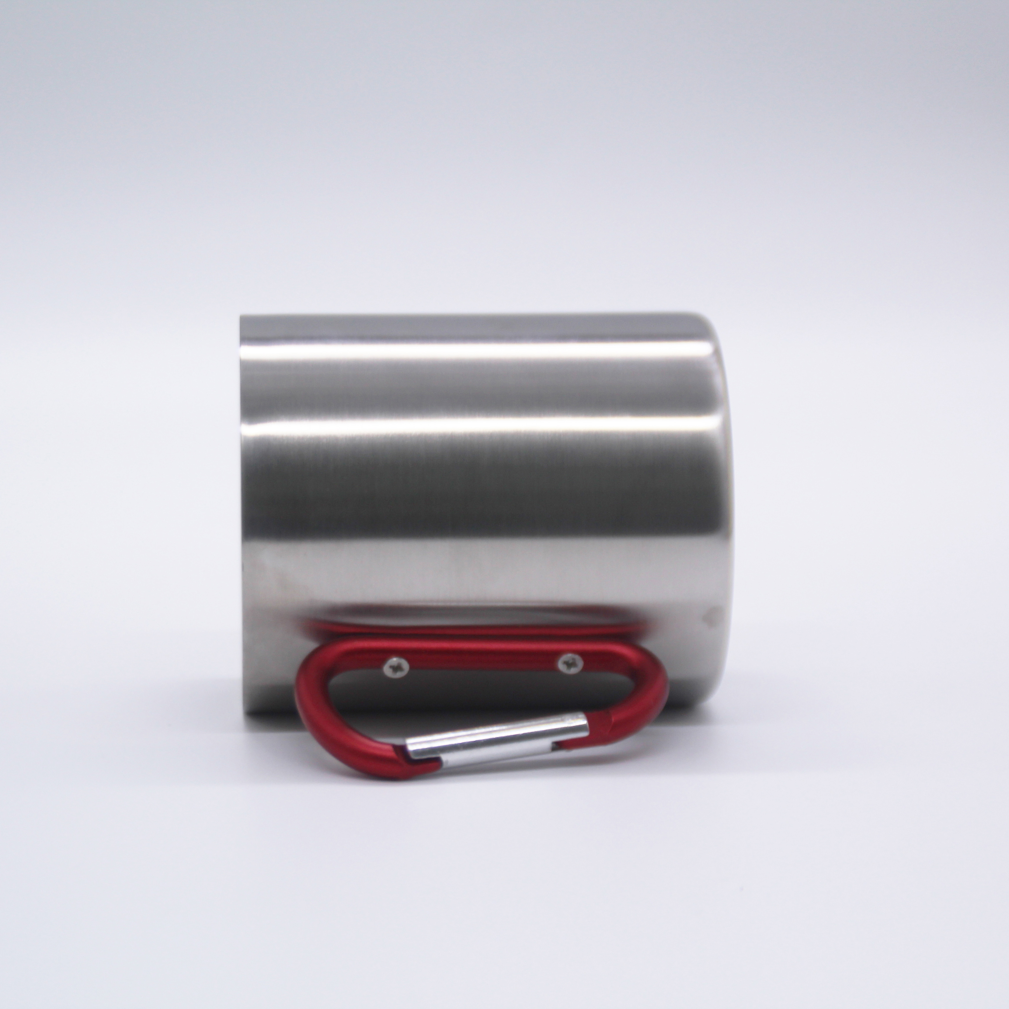 10oz Stainless steel travel mug tumbler cup with handle ,Double wall insulated coffee travel tumbler cup with carabiner