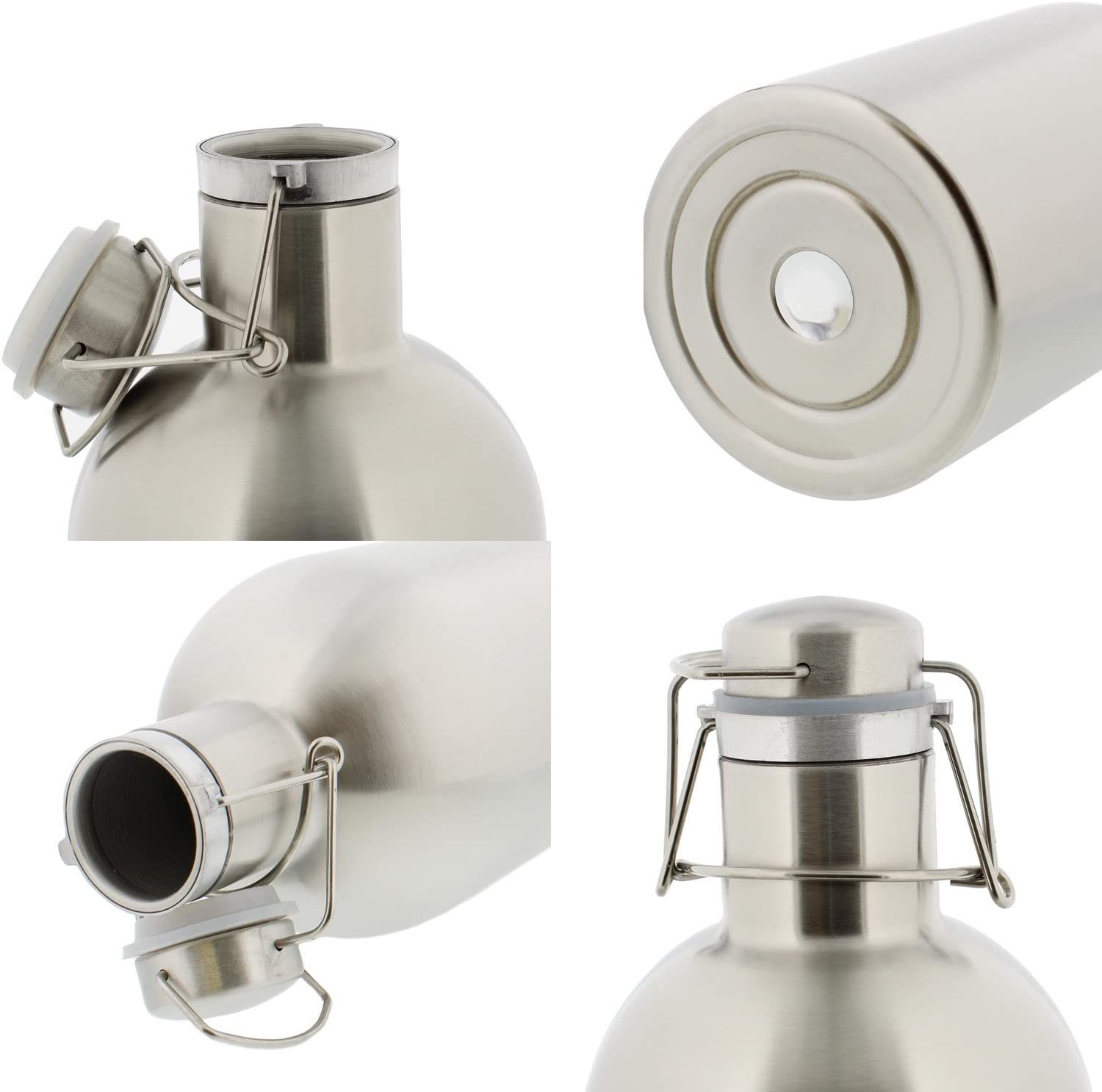 64oz Stainless steel Double wall Beer growler Flip Top 32oz single wall Beer Growler with Swing-Top Hold Beer growler bottle