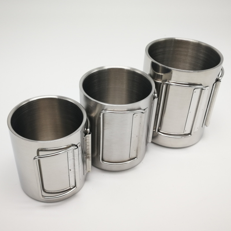 11oz 12oz 300ml 350ml outdoor water coffee beer Camping double walled stainless steel mug for Travel Hiking