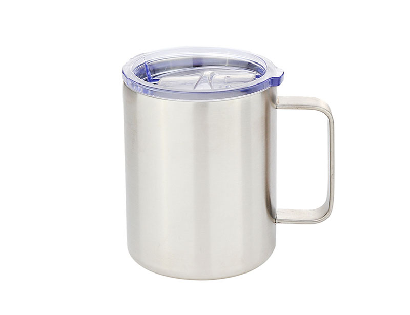 12oz double wall stainless steel insulated coffee mug with sealed lid