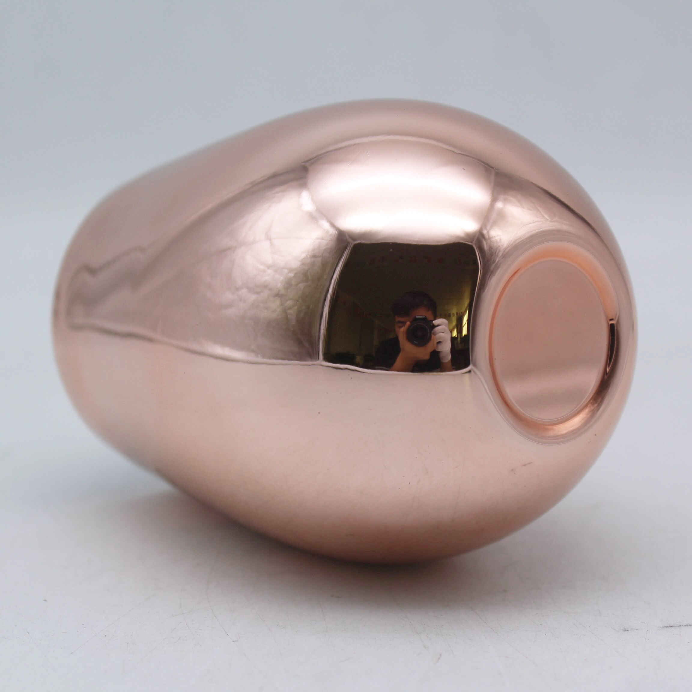 12oz single wall 304 stainless steel wine tumbler custom egg shaped wine cup