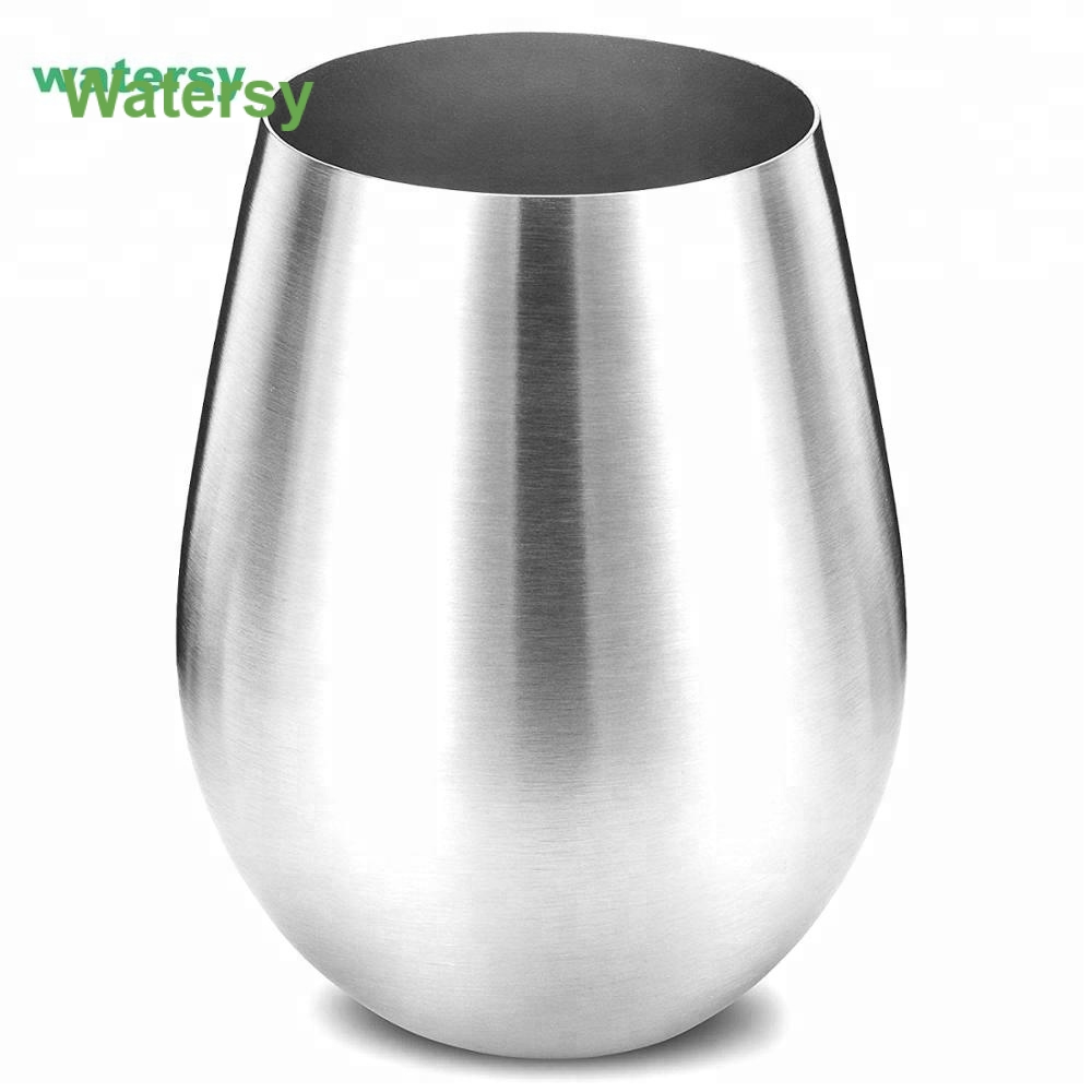 Christmas gift 18oz double wall stemless wine tumbler with lid