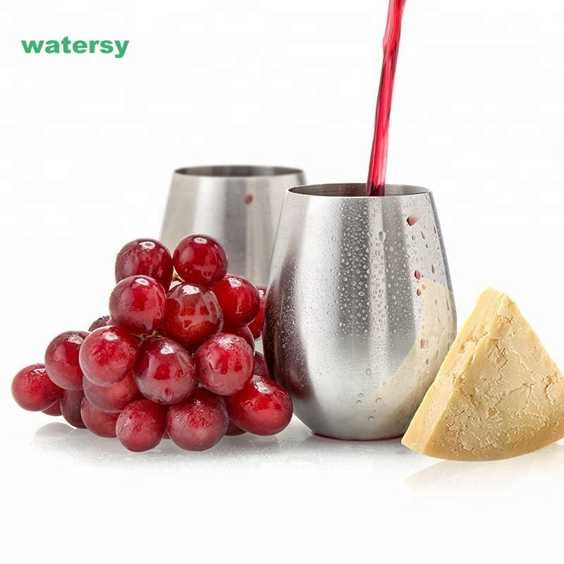 Christmas gift 18oz double wall stemless wine tumbler with lid