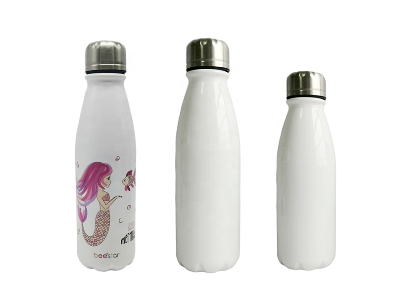 Sublimation Blanks Cola Shape Slim Aluminum Sport Water Bottle Custom Logo Sublimation 500ml Aluminum Water Bottle