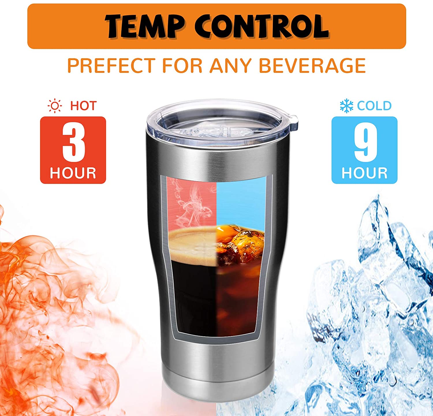 0oz Stainless Steel Insulated Tumbler, 12 Pack Bulk Travel Mug with Lid, Straw and Brush, Double Wall Vacuum Powder Coated Thermal Coffee Cup for Cold & Hot Drinks