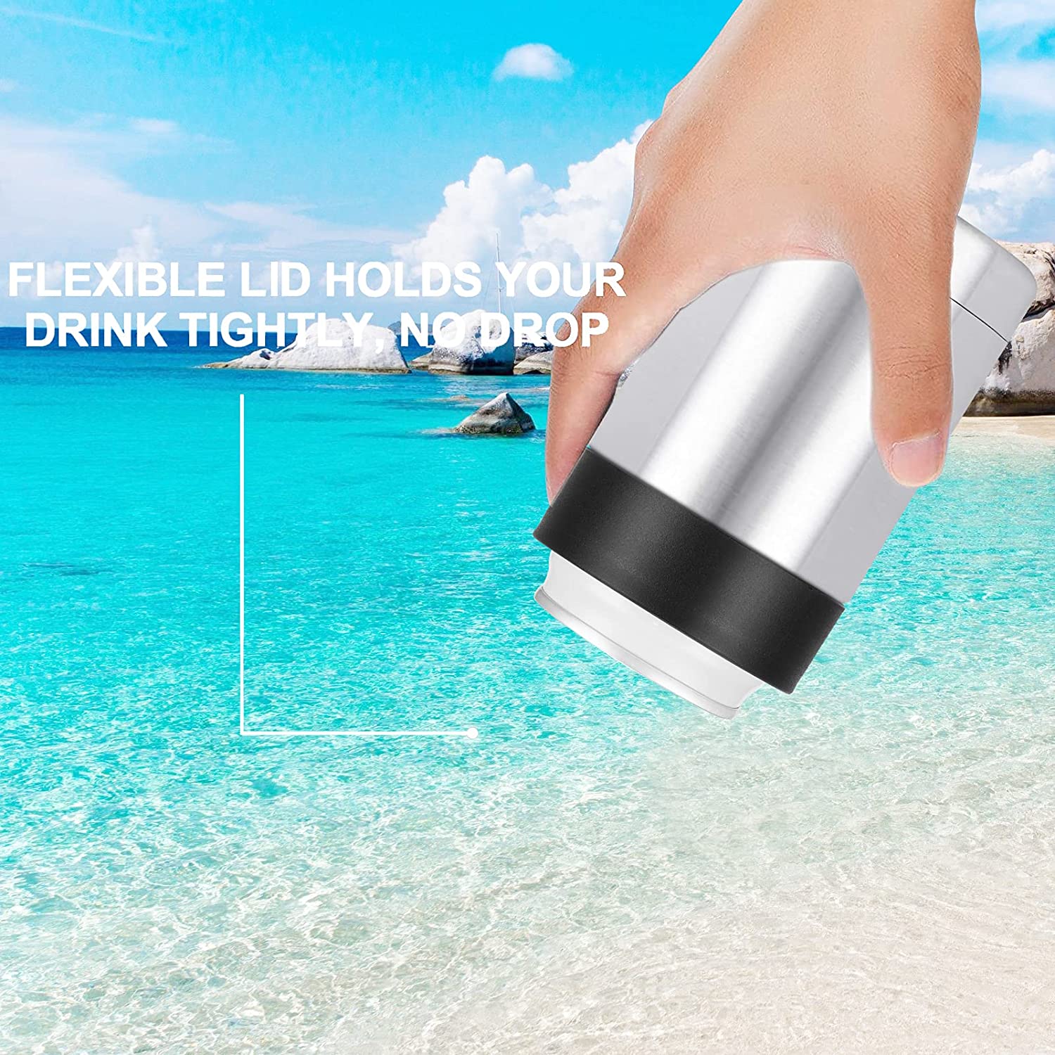 Insulated Can Cooler for 12 Oz Standard Cans, Double-wall Stainless Can Cooler with Straw, Stainless Steel Can Cooler for Sparkling Water, Soft Drinks, and Beer