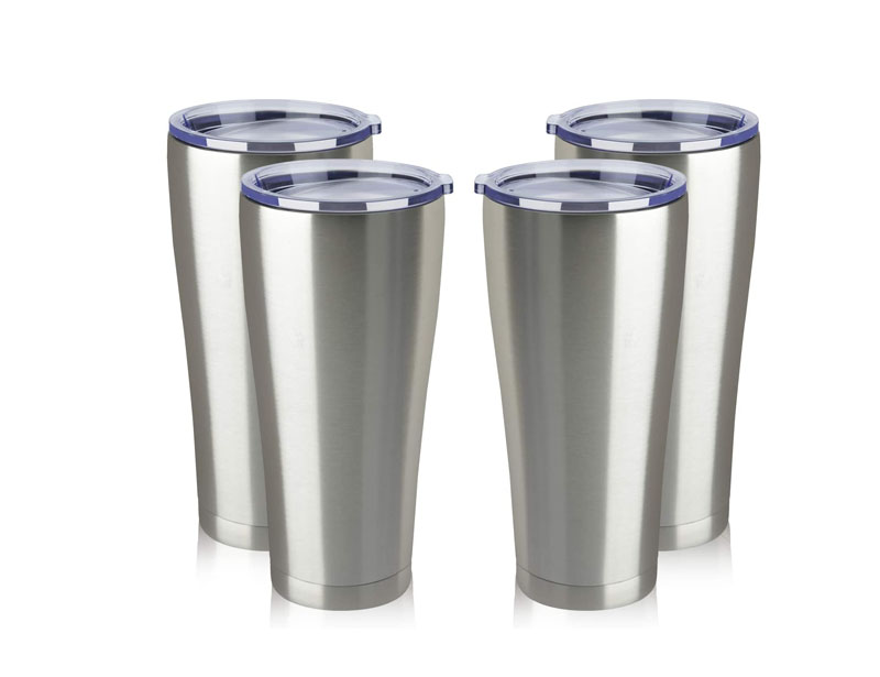 30oz Stainless Steel Tumblers Bulk 4 Pack,Vacuum Insulated Cups Double Wall Large Tumbler with Lid,Powder Coated Coffee Mugs for Ice & Hot Drink Gifts for Men