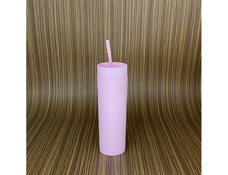 Personalized SKINNY TUMBLERS Matte Pastel Colored Acrylic Tumblers 16oz Double Wall Plastic Tumblers With Straw travel mug