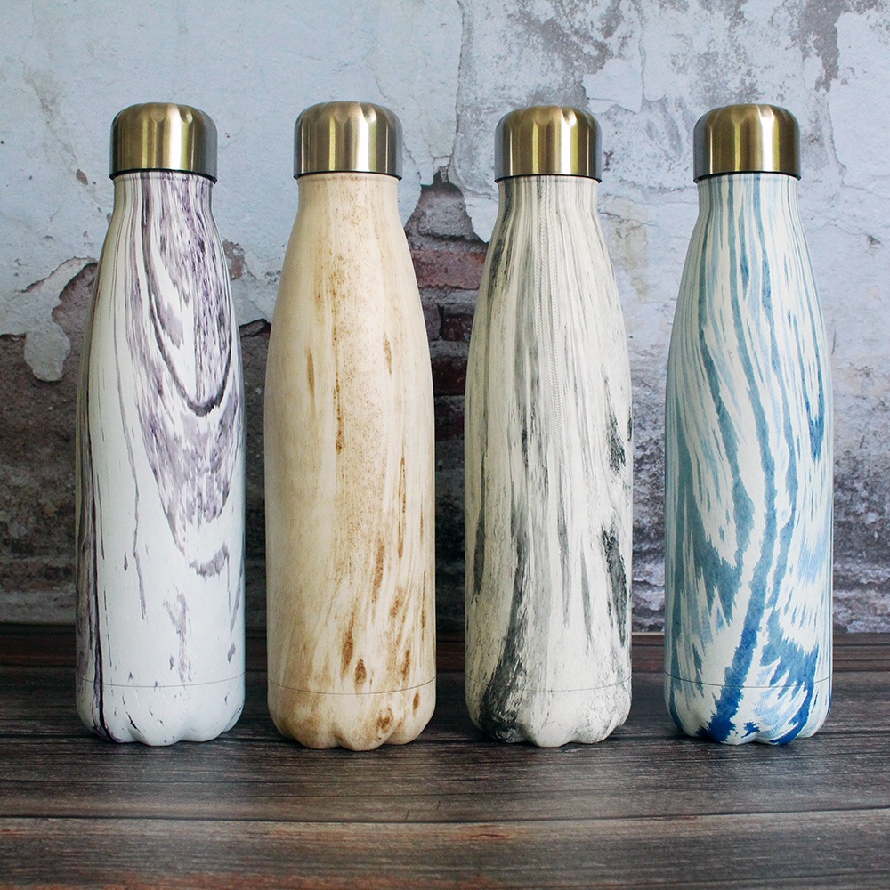 Wholesale Silver Travel Sports 500ml Stainless Steel Vacuum Flasks Thermos Stainless Steel Water Bottles with Custom Logo