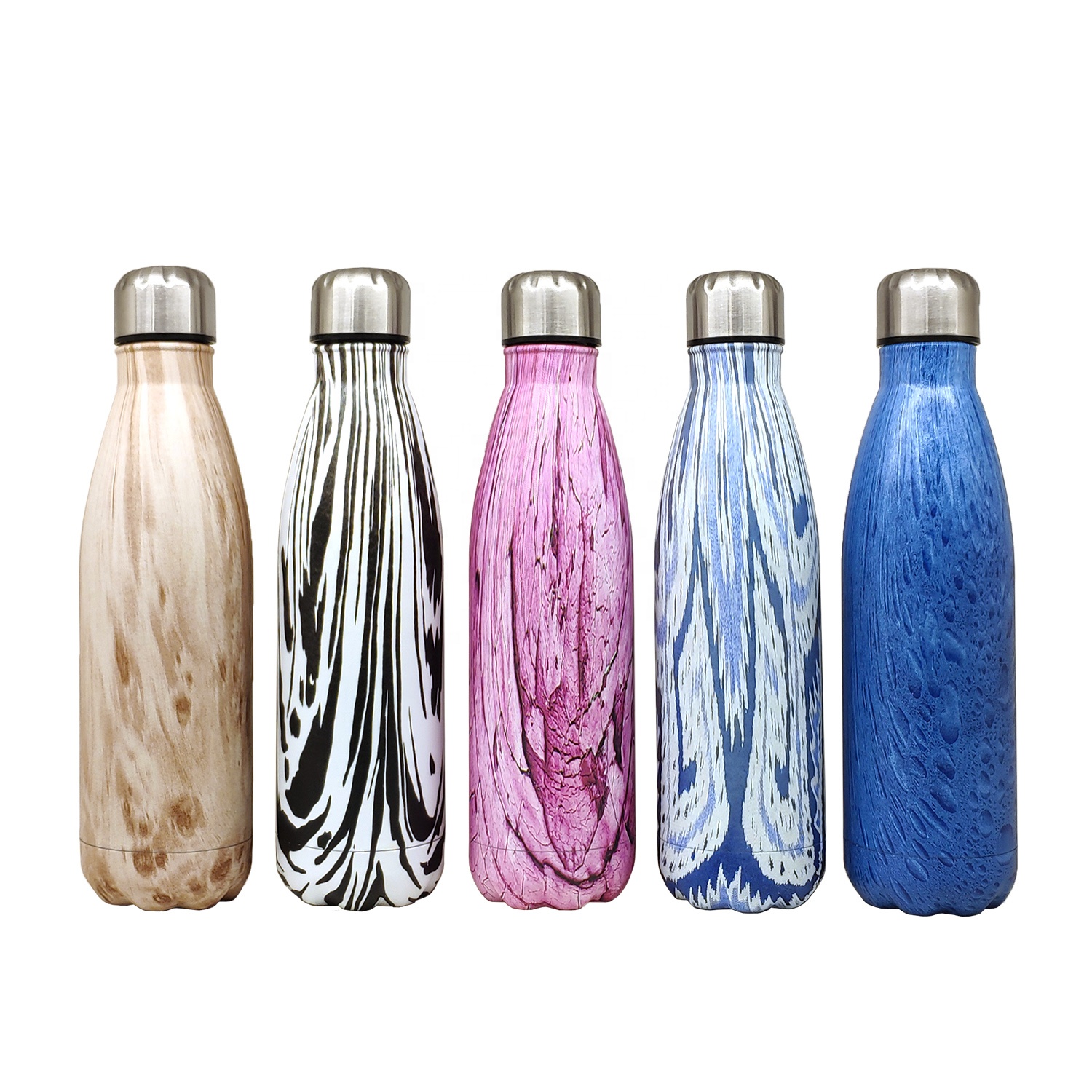 Wholesale Silver Travel Sports 500ml Stainless Steel Vacuum Flasks Thermos Stainless Steel Water Bottles with Custom Logo