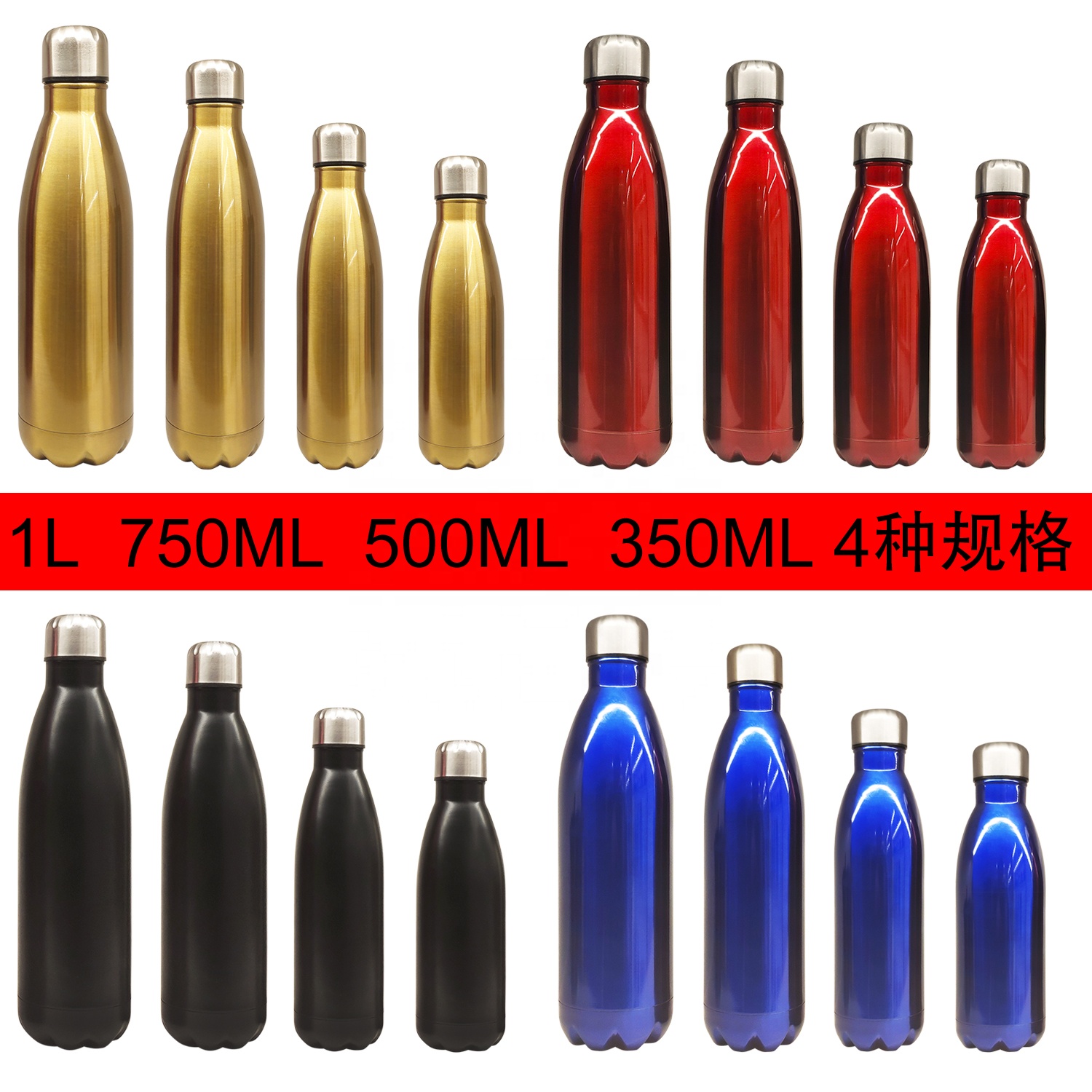 Wholesale Silver Travel Sports 500ml Stainless Steel Vacuum Flasks Thermos Stainless Steel Water Bottles with Custom Logo