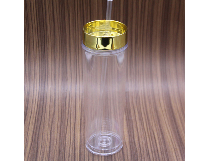 Gold Acrylic Tumbler with rainbow insert Personalized Wedding Custom Skinny Tumbler Rainbow Double Wall To Go Cold Cup