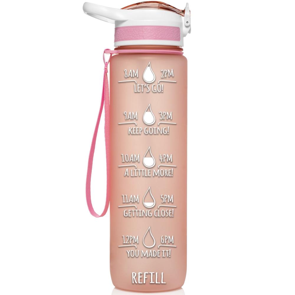 32 OZ WATER BOTTLE WITH STRAW ROSE GOLD