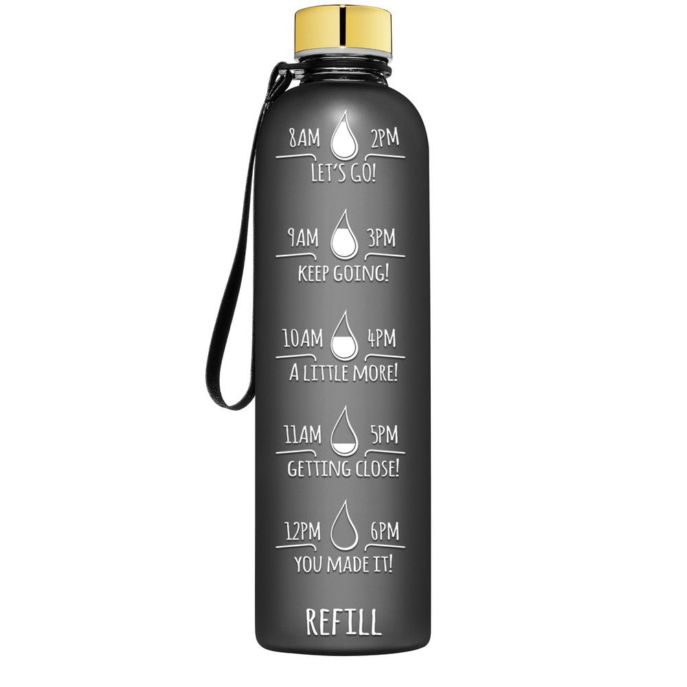32oz Plastic BPA Free Sport Water Bottle with Times