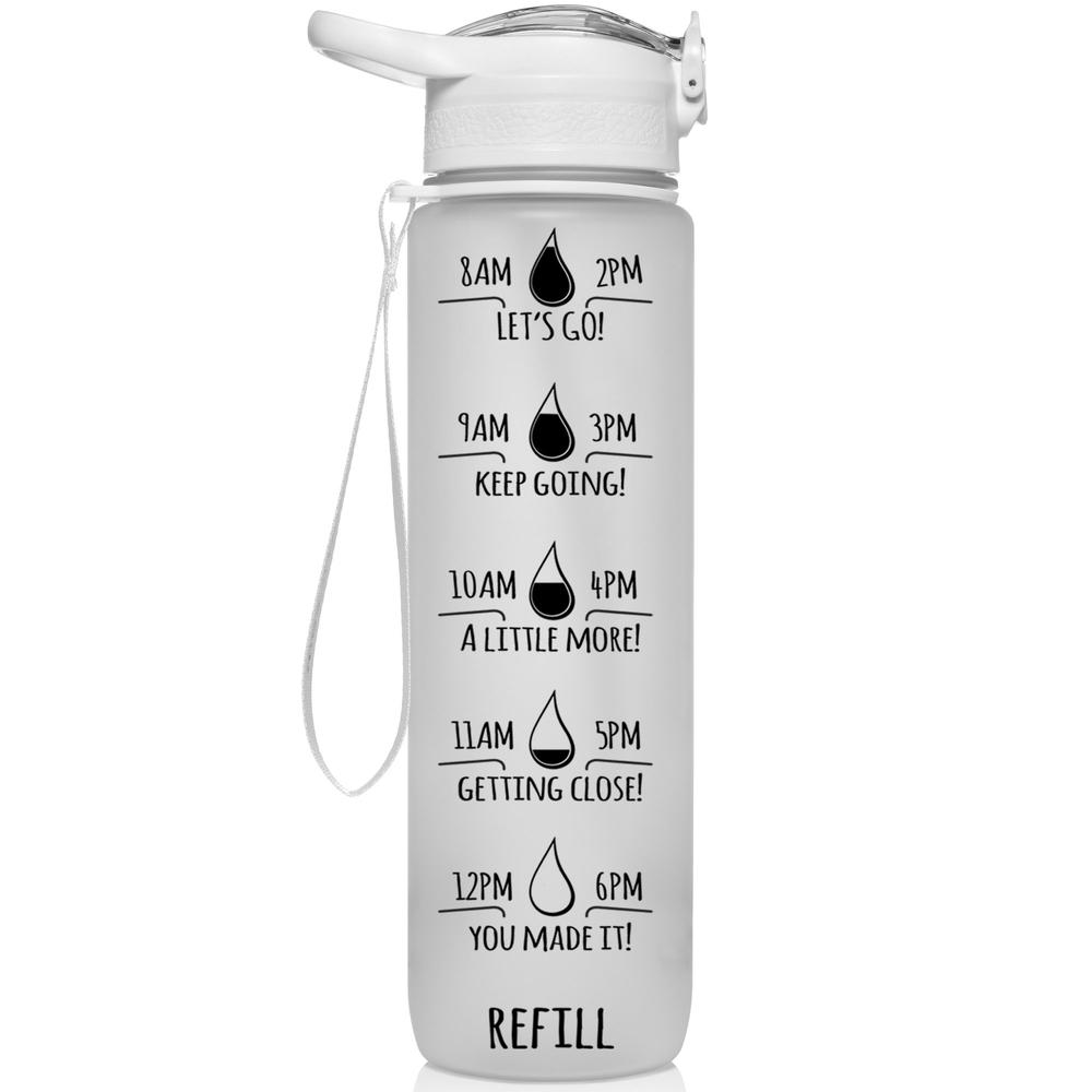 32 OZ WATER BOTTLE WITH STRAW CLEAR