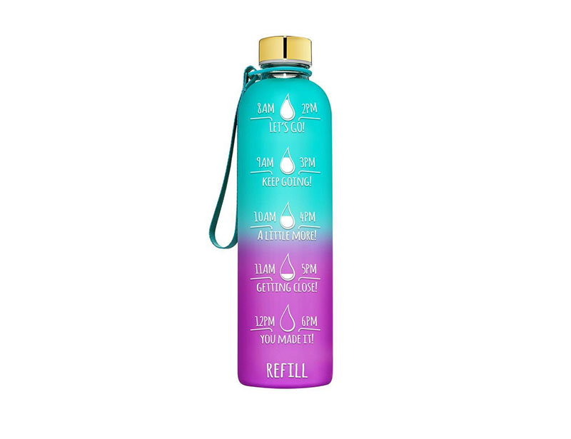 32oz Large Motivational Time Marker Fast Flow Sport Eco Friendly Motivated Water Bottle With Custom Logo