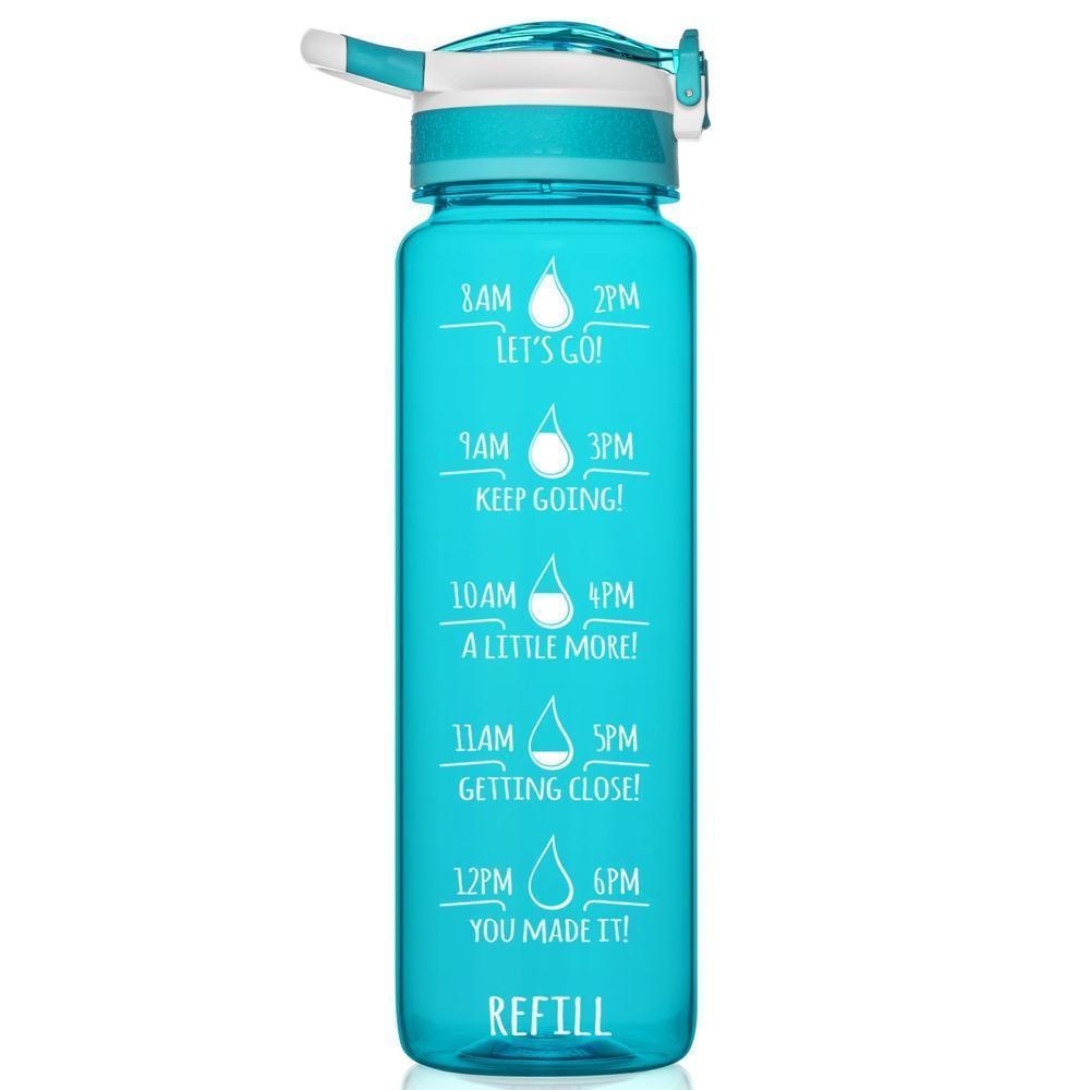 32 OZ WATER BOTTLE WITH STRAW TURQUOISE