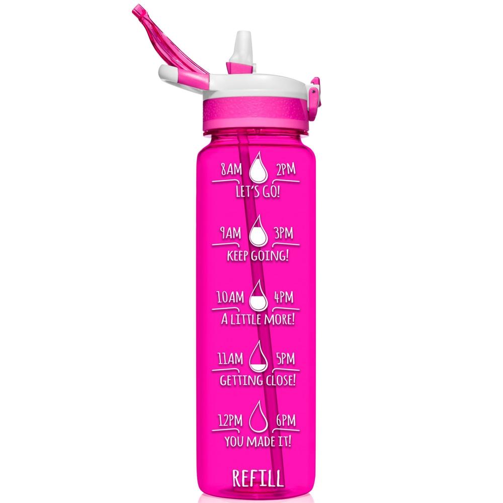 32 OZ WATER BOTTLE WITH STRAW TURQUOISE