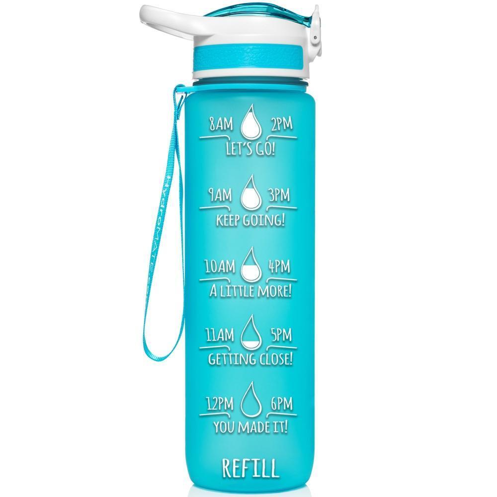 32 OZ WATER BOTTLE WITH STRAW AQUA