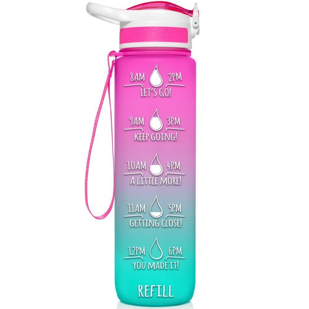 32 OZ WATER BOTTLE WITH STRAW PURPLE MINT