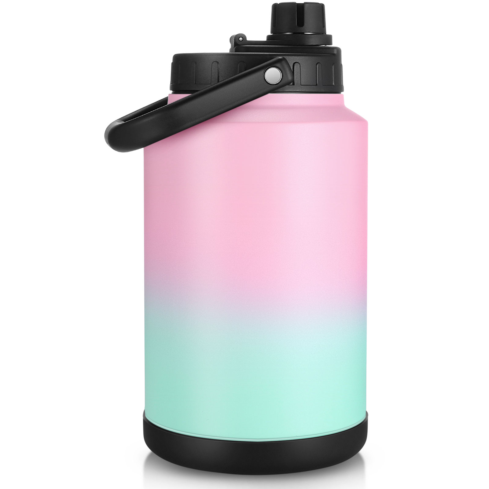 128 OZ Double Wall Stainless Steel Large Capacity Gallon Water Bottle – Pink&Green