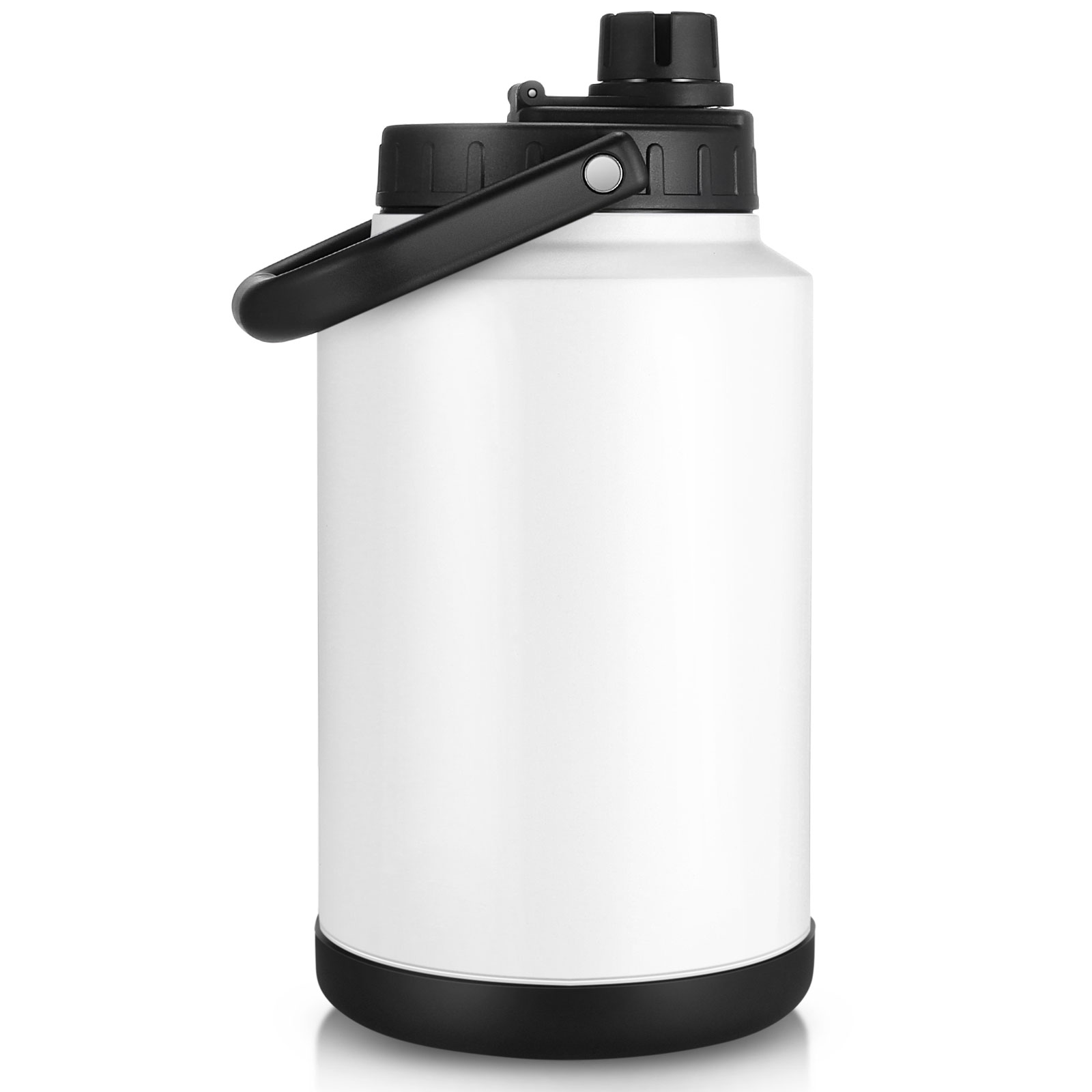 128 OZ Double Wall Stainless Steel Large Capacity Gallon Water Bottle – White