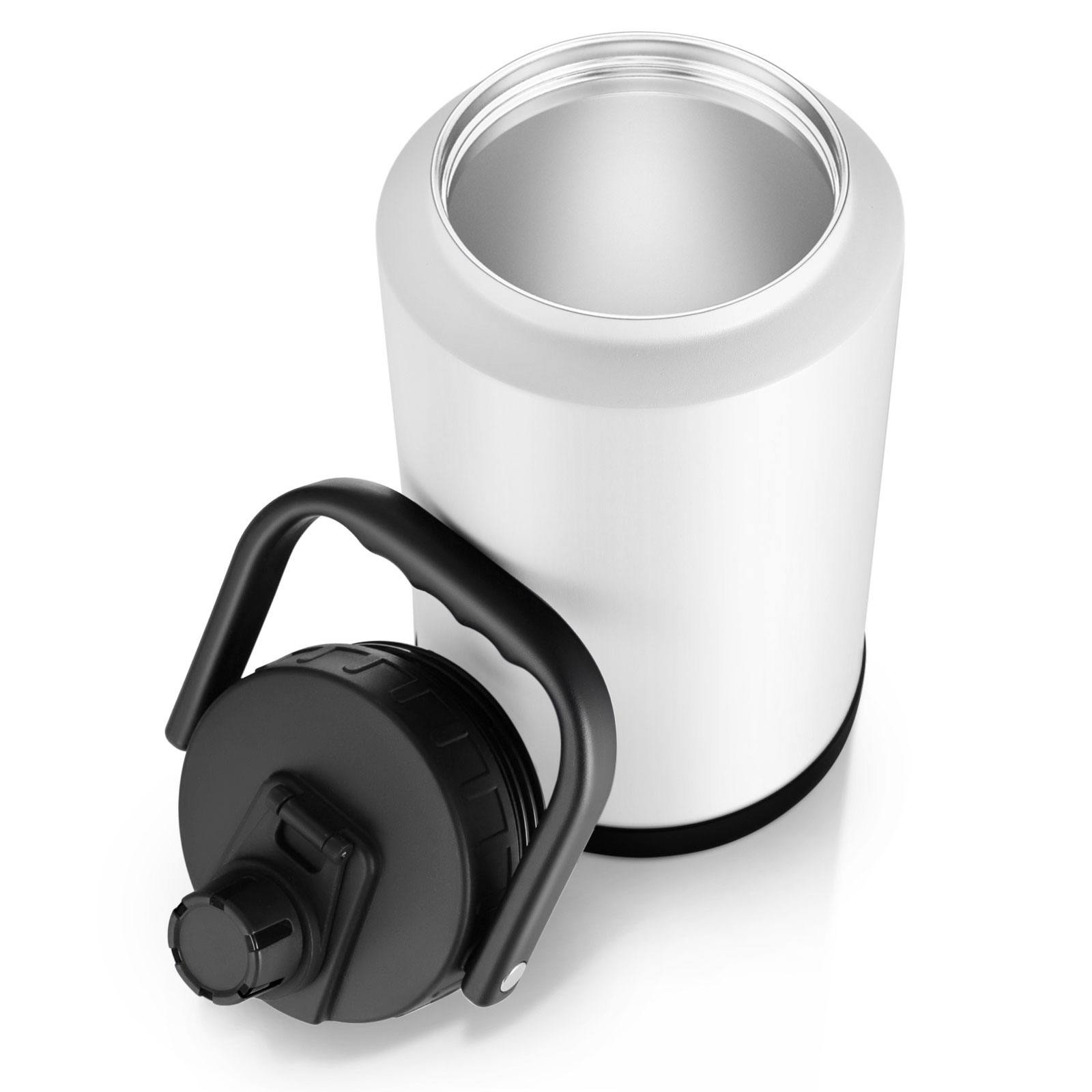 128 OZ Double Wall Stainless Steel Large Capacity Gallon Water Bottle – White
