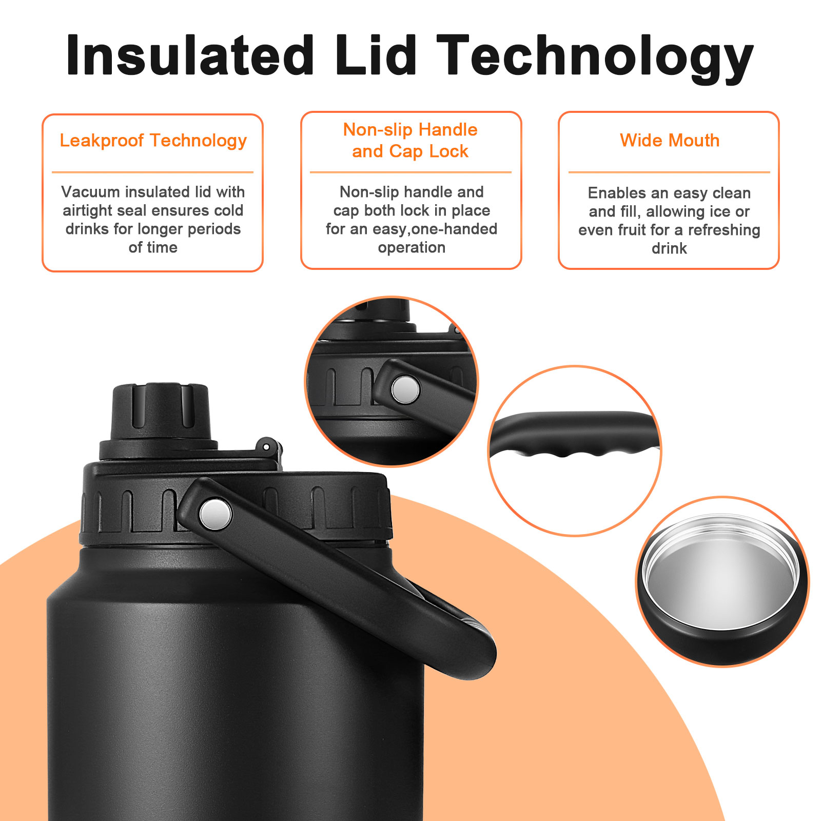 64oz Vacuum insulated water bottle