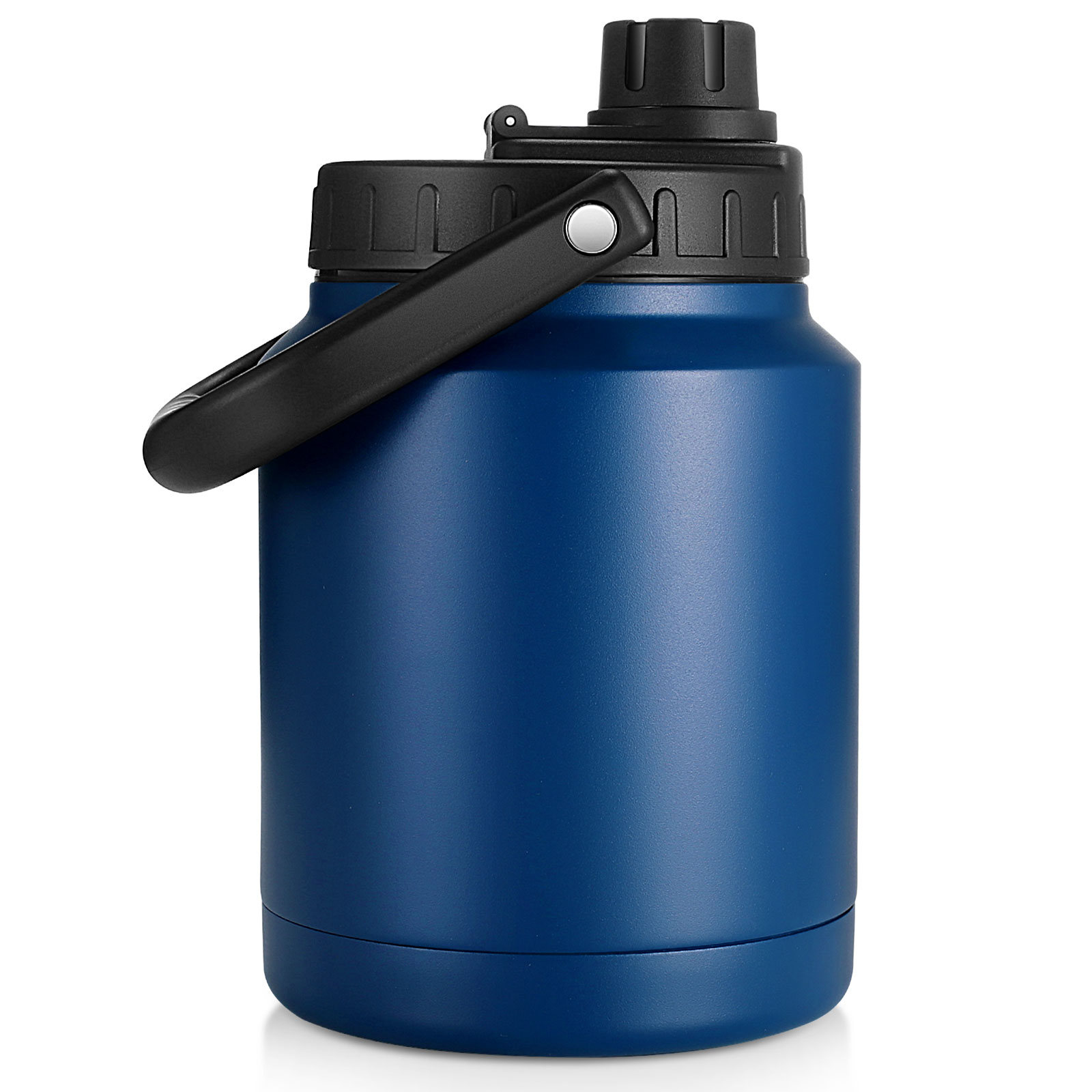 64 Oz Vacuum Insulated Water Bottle,Half Gallon Stainless Steel Double Walled Water Jug,18/8 Food-Grade Stainless Steel Insulated Water Bottle for Hot and Cold Drinks,Thermo Water Flask,Navy blue